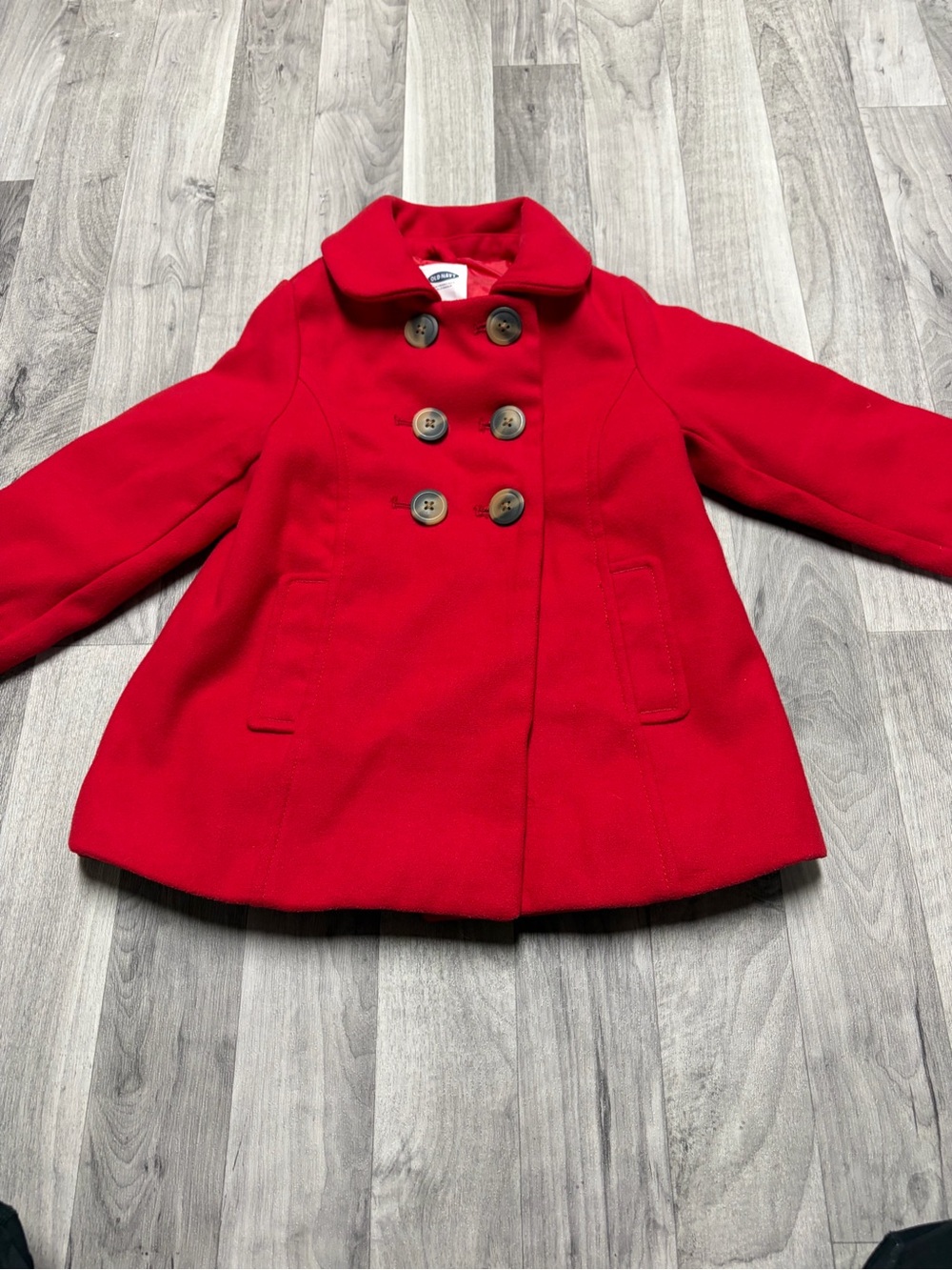 Old Navy Red Double-Breasted Pea Coat for Kids